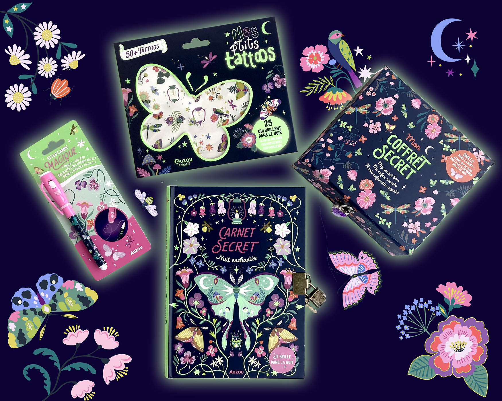 Mon coffret secret qui brille dans la nuit - Auzou