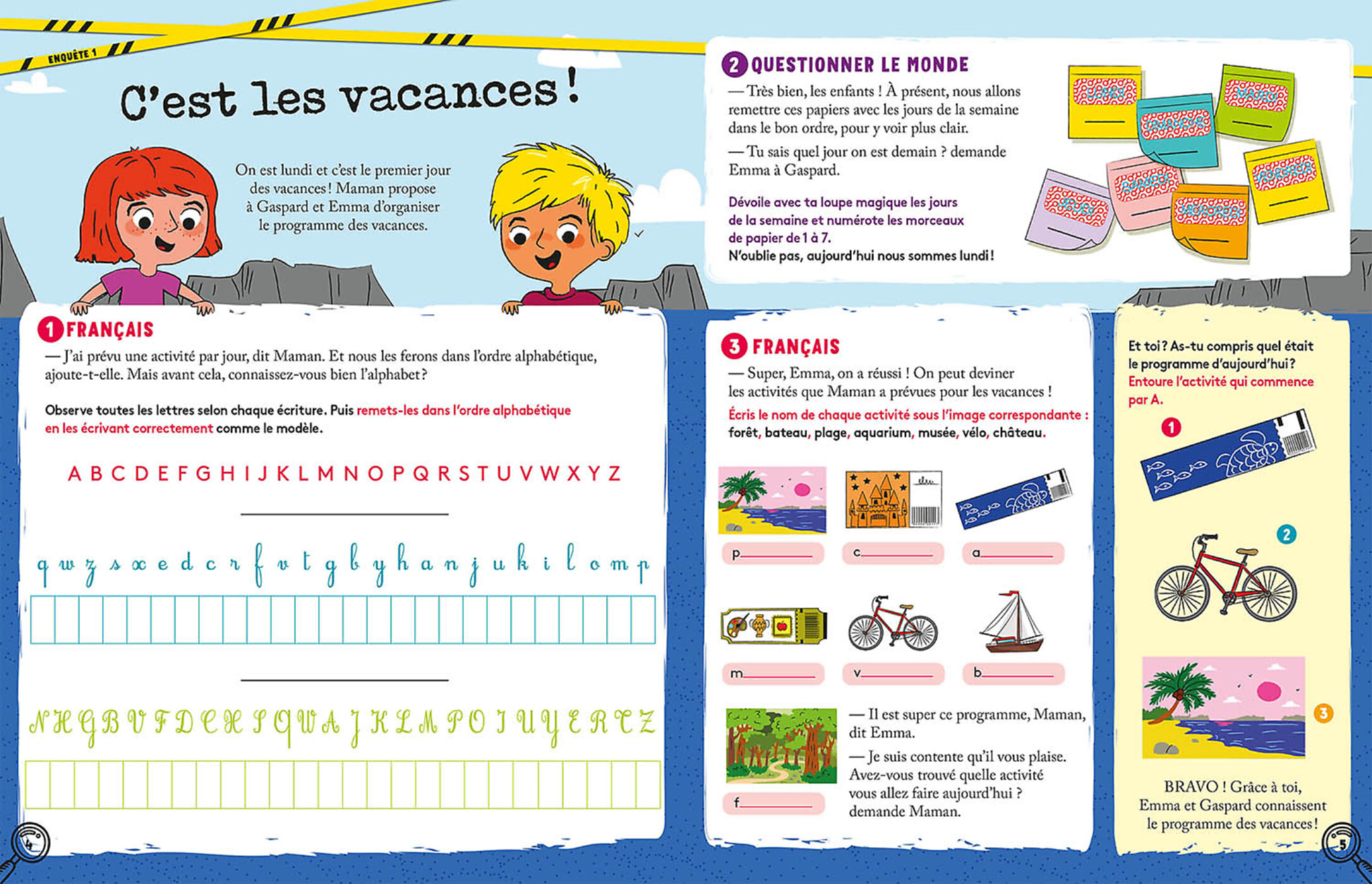 Enquêtes en vacances - CP-CE1 - Auzou