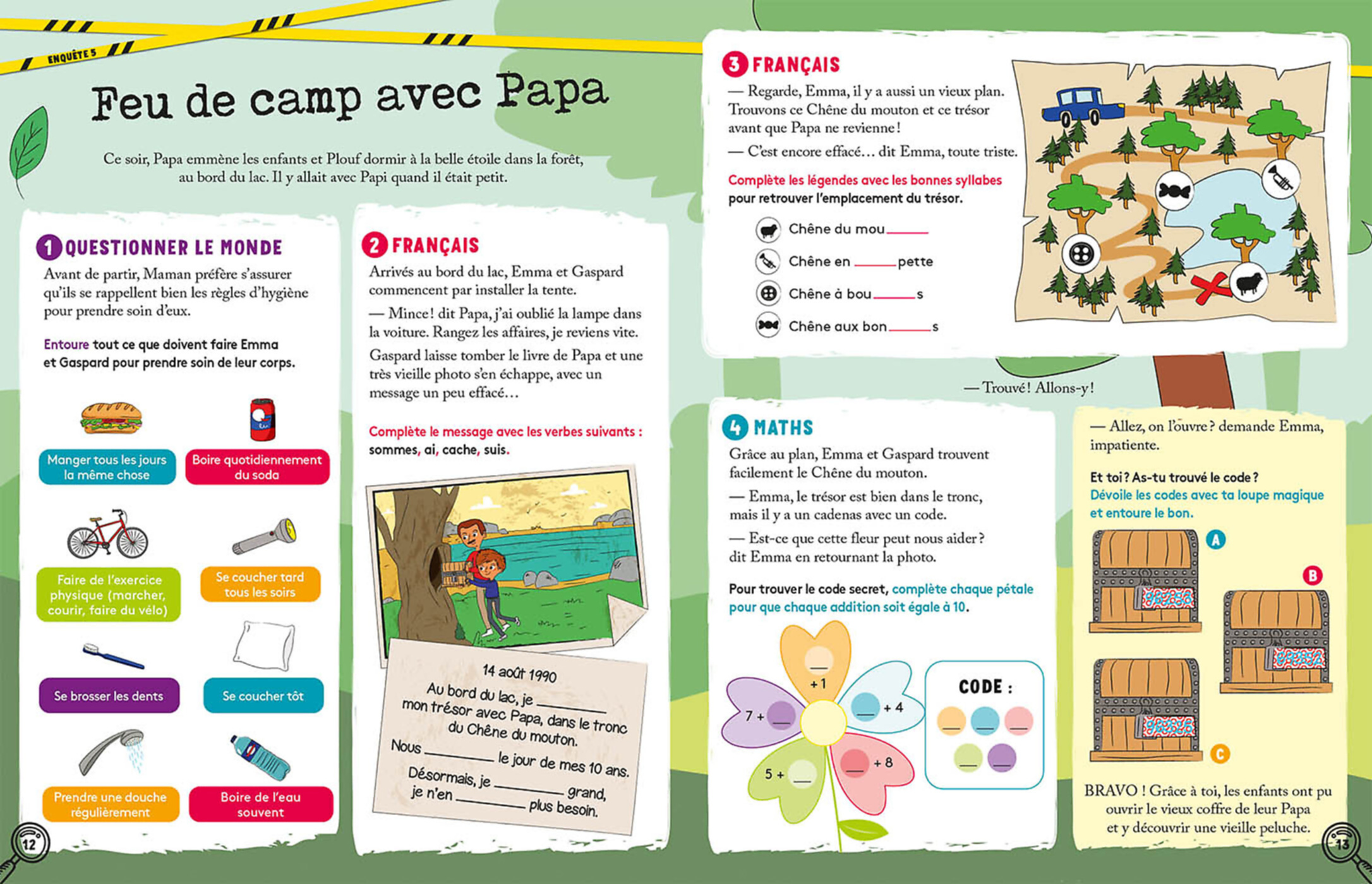 Enquêtes en vacances - CP-CE1 - Auzou