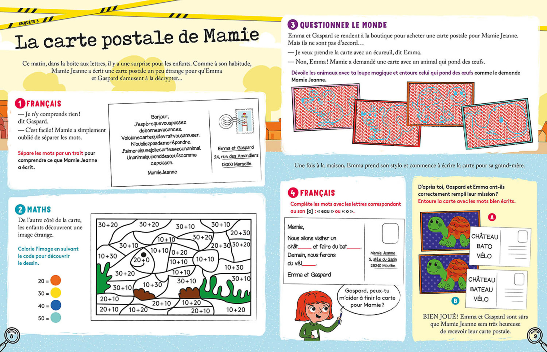 Enquêtes en vacances - CP-CE1 - Auzou