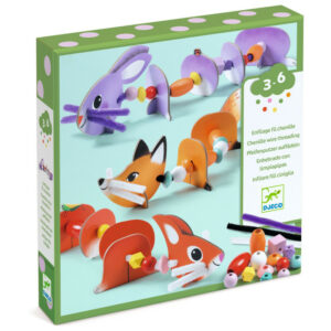 Enfilage fil chenille - Animaux mignons - Djeco