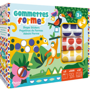Gommettes formes - 3 rouleaux de 500 gommettes - Auzou