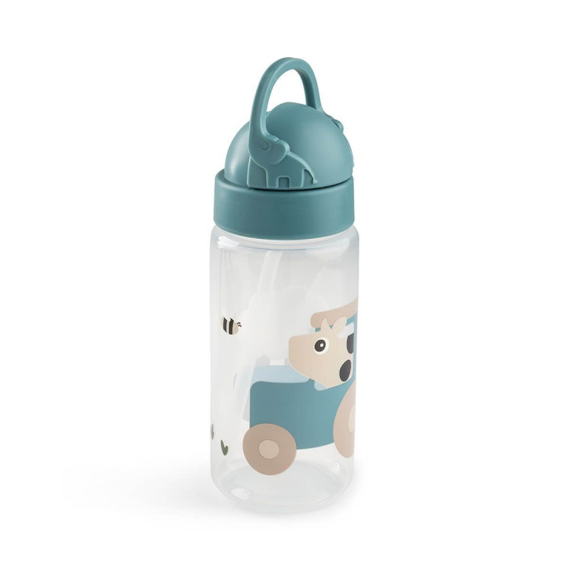 Gourde à paille Tiny trails bleu 350 ml - Done by Deer