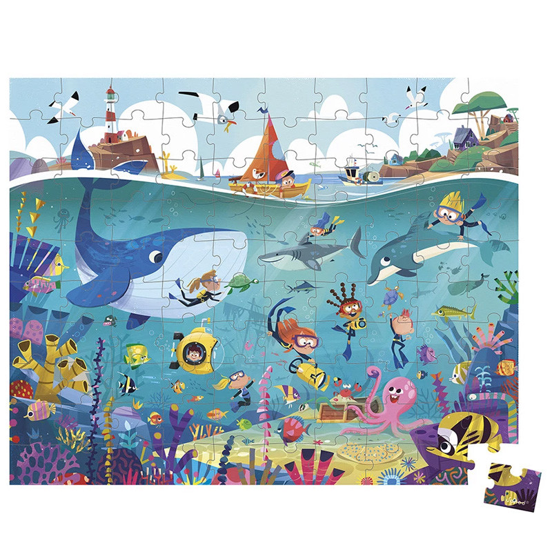 PUZZLE LES FONDS MARINS - 100 PCS - Janod