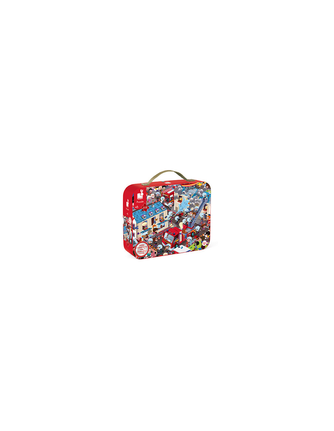 PUZZ OBSERVATION ROND POMPIERS - 208 PCS - Janod