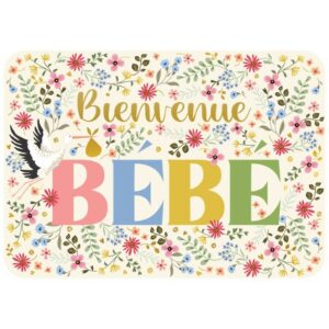 CARTE POSTALE BIENVENUE BÉBÉ + ENVELOPPE