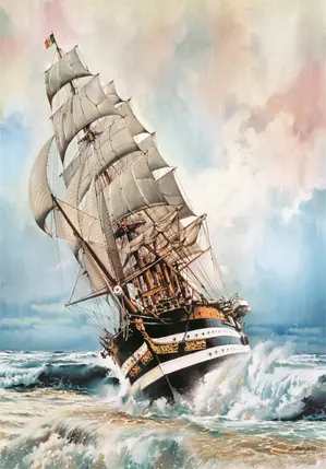 puzzle-1000-pièces-amerigo-bateau-vespucci-voilier-océan-mer-matelot-pirate-clementoni-kidulte-jeux-reves-et-jouets