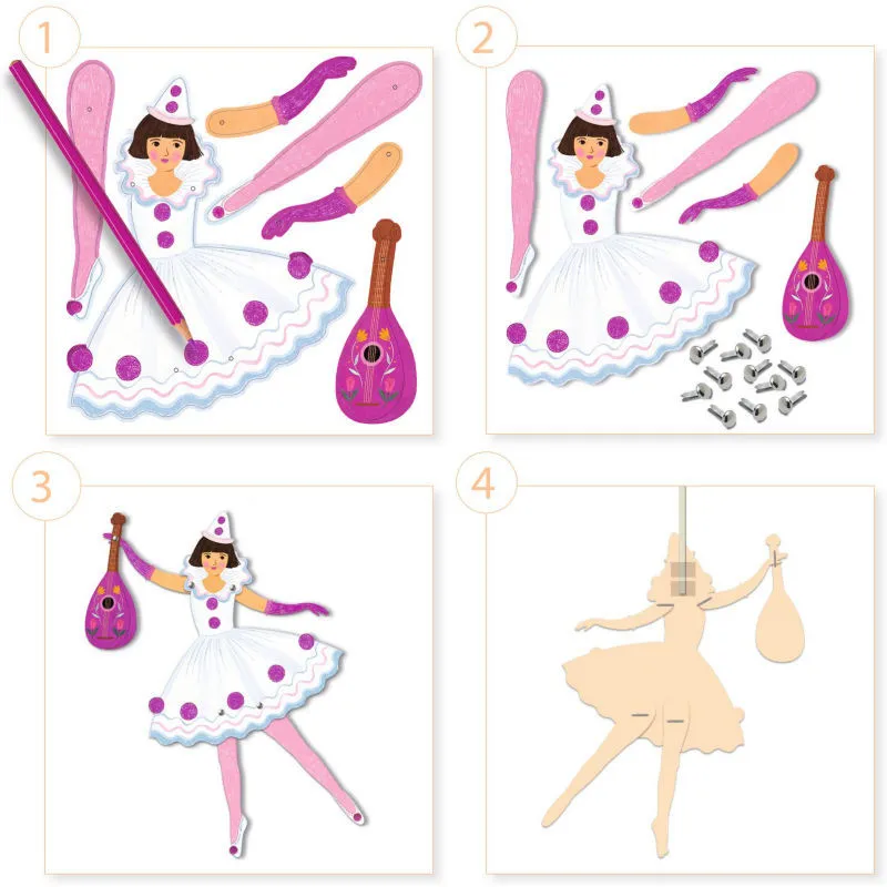 PANTINS A COLORIER - Tutus - Djeco