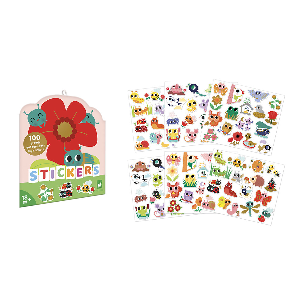 100 STICKERS - PETITES BETES - Janod