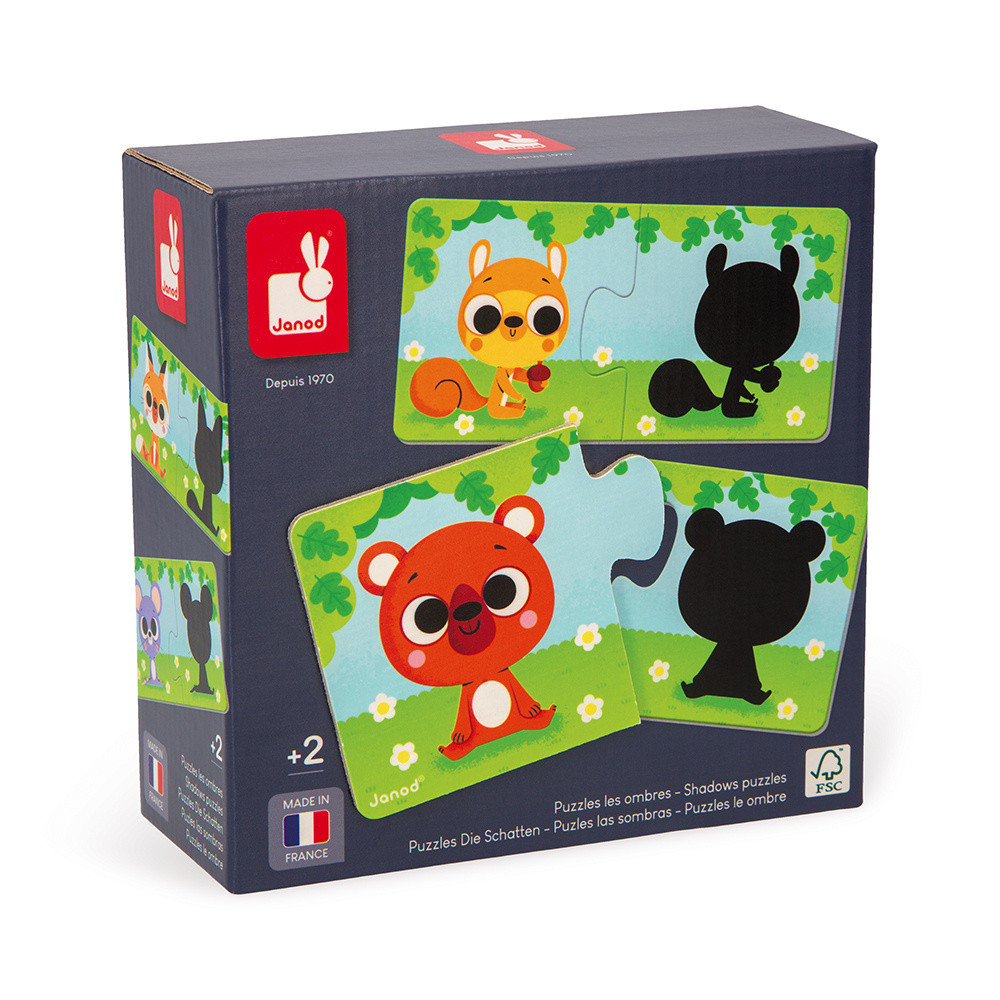 PUZZLES LES ANIMAUX ET LEUR OMBRE - Janod