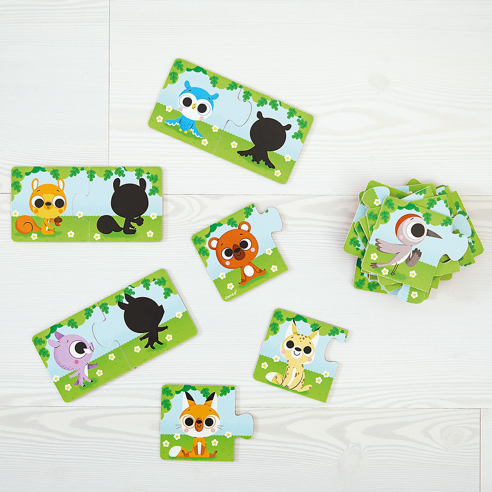 PUZZLES LES ANIMAUX ET LEUR OMBRE - Janod