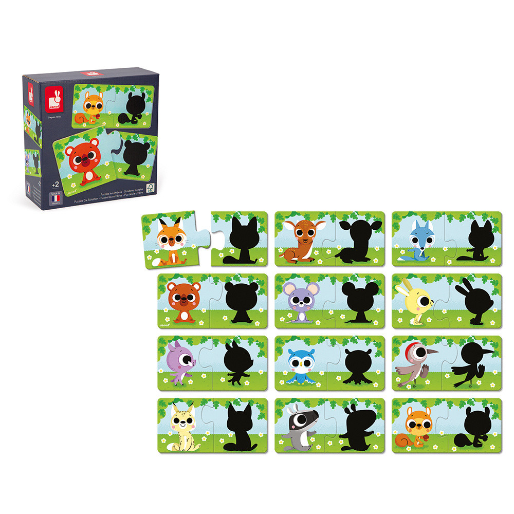 PUZZLES LES ANIMAUX ET LEUR OMBRE - Janod