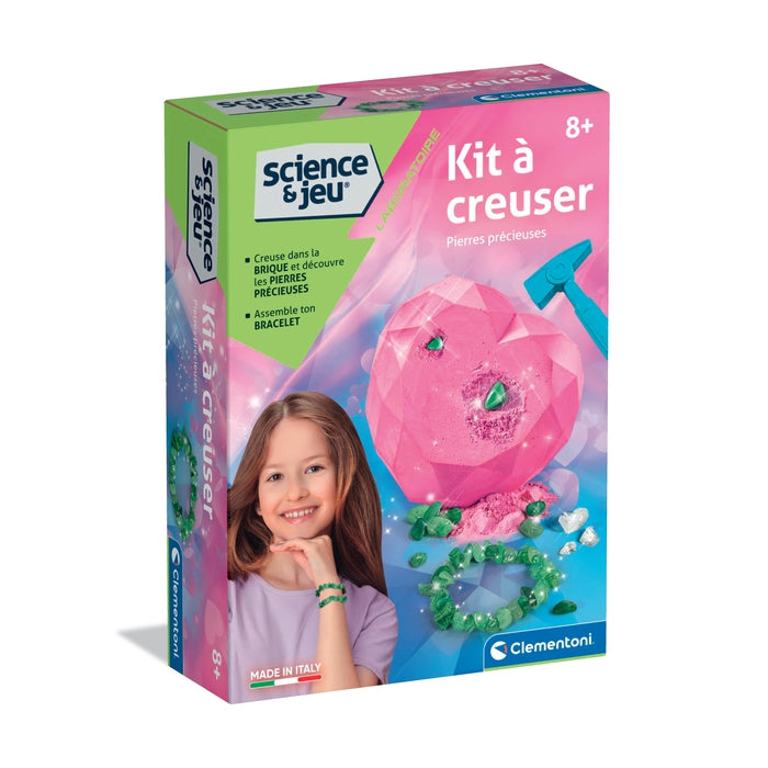 Kit à creuser - Pierres précieuses - Clementoni