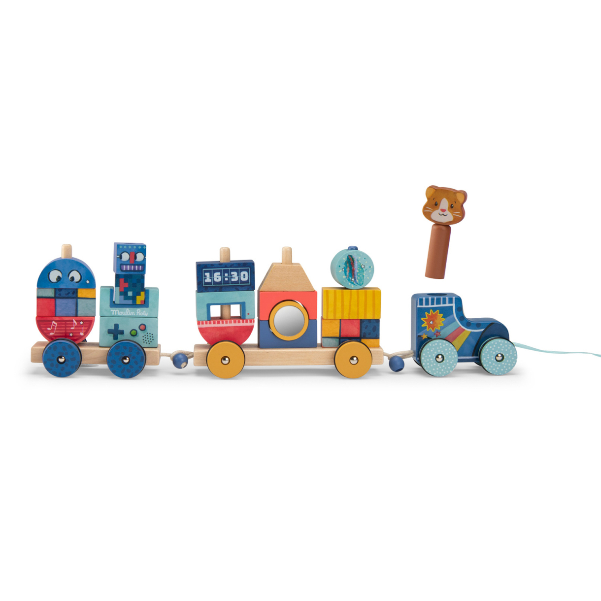 Train roller à tirer - Puce & Pilou - Moulin Roty – Image 3