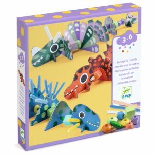Enfilage fil chenille - Terribles dinos - Djeco
