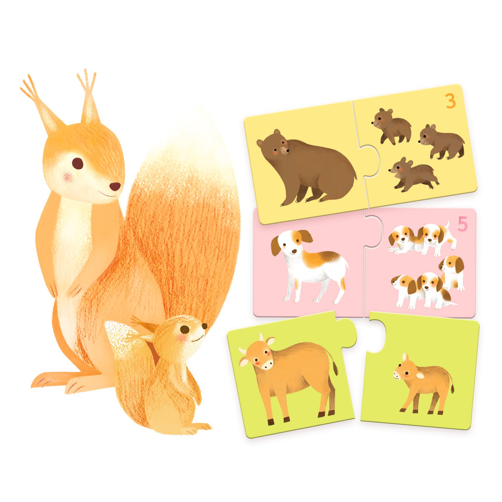 Puzzle Duo Bébés animaux - Djeco – Image 2