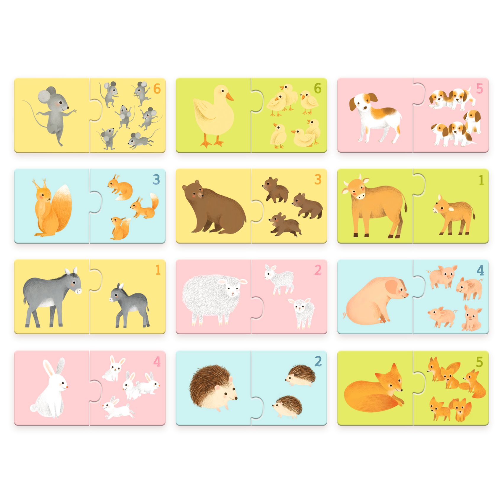 Puzzle Duo Bébés animaux - Djeco – Image 3