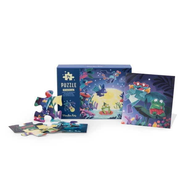 Puzzle phosphorescent - Au clair de lune (24 pièces) - Moulin Roty