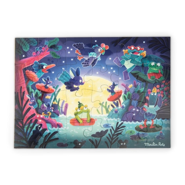 Puzzle phosphorescent - Au clair de lune (24 pièces) - Moulin Roty – Image 2