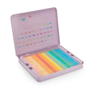 Boîte métal 50 crayons pastels - Les Rosalies - Moulin Roty