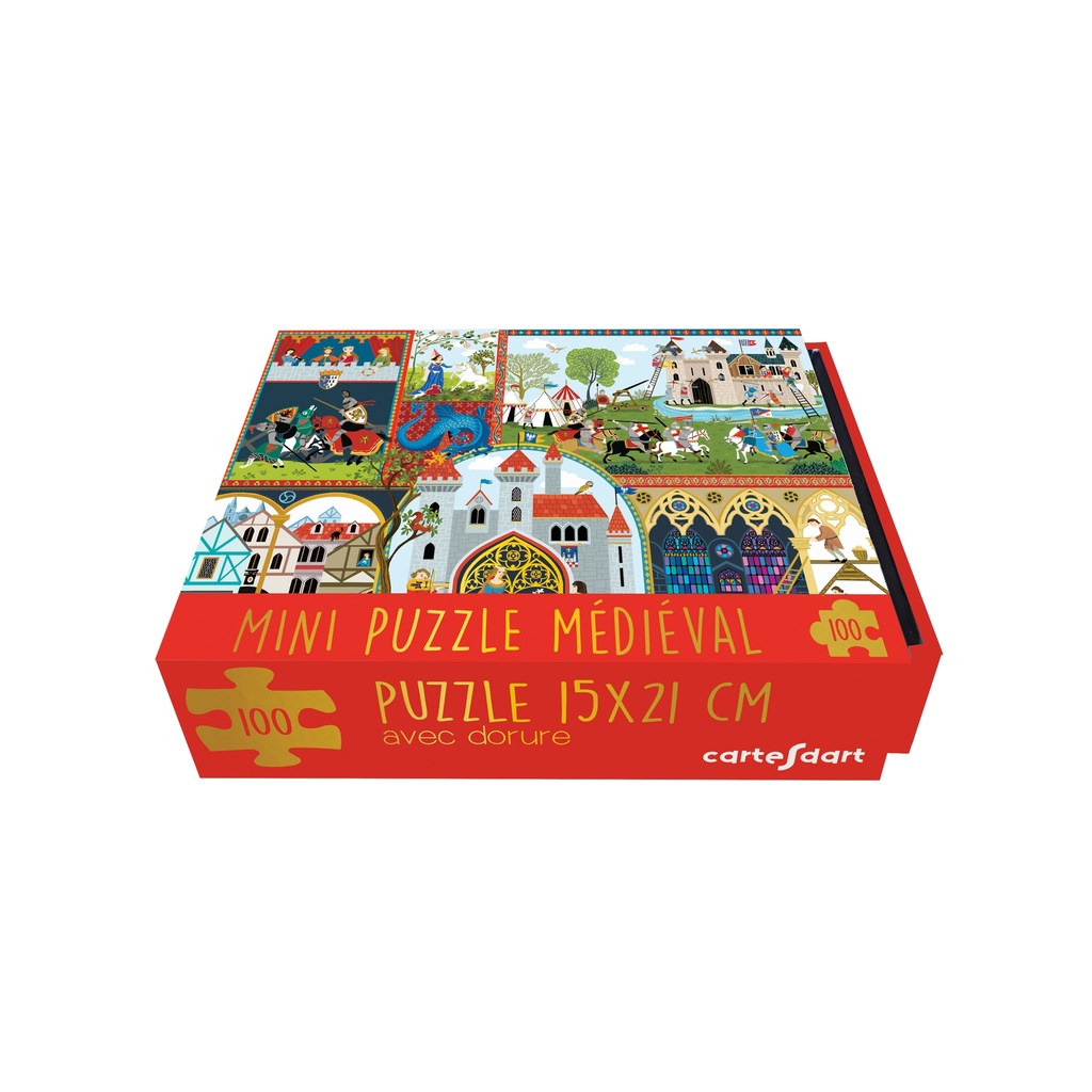 BOÎTE MINI PUZZLE CHEVALIERS MEDIEVAL