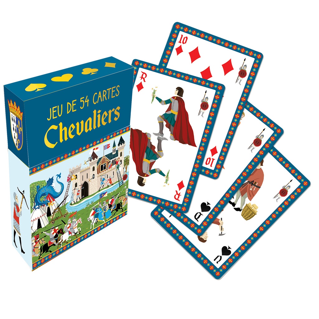 JEU DE 54 CARTES CHEVALIERS MEDIEVAL