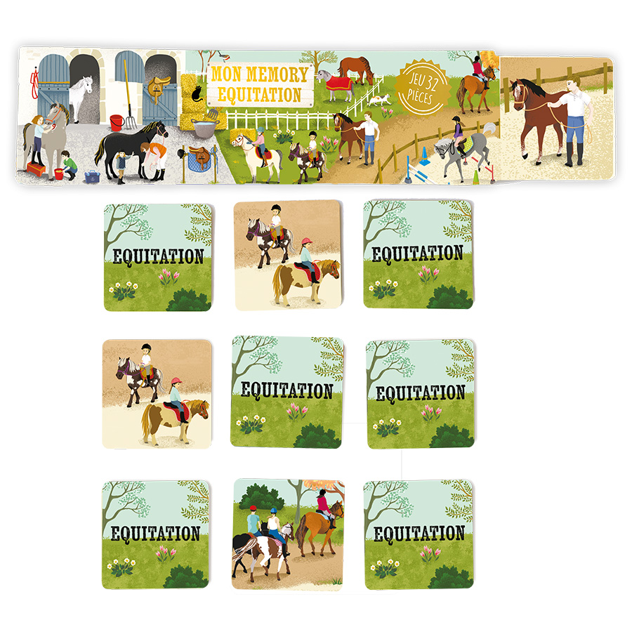 JEU MEMORY IMAGIER EQUITATION