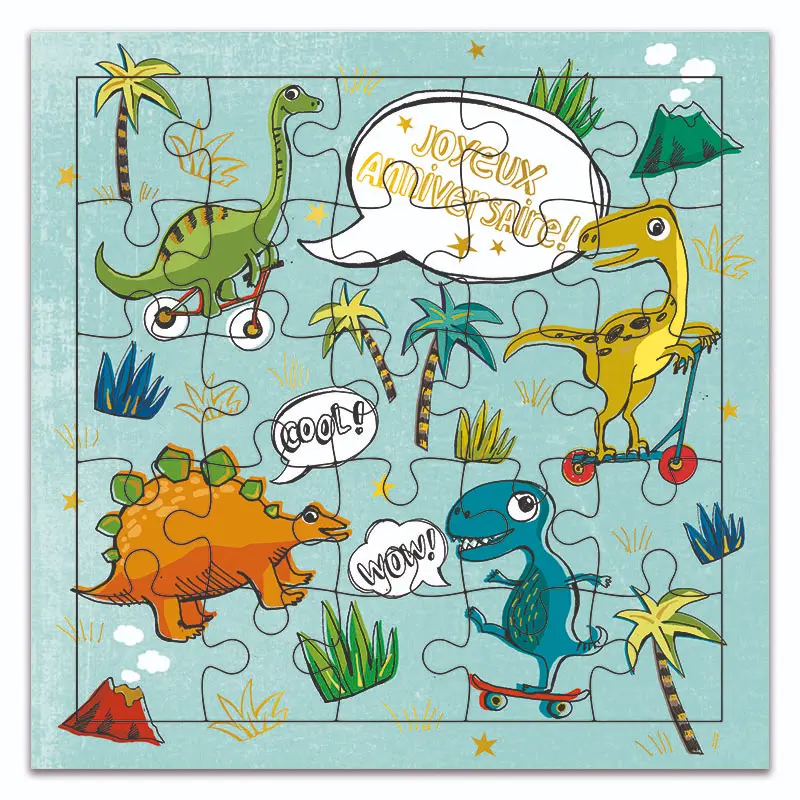 CARTE PUZZLE JOYEUX ANNIVERSAIRE DE DINO