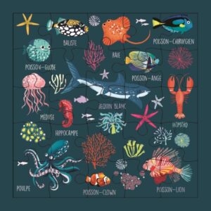 CARTE PUZZLE SOUS L'OCEAN