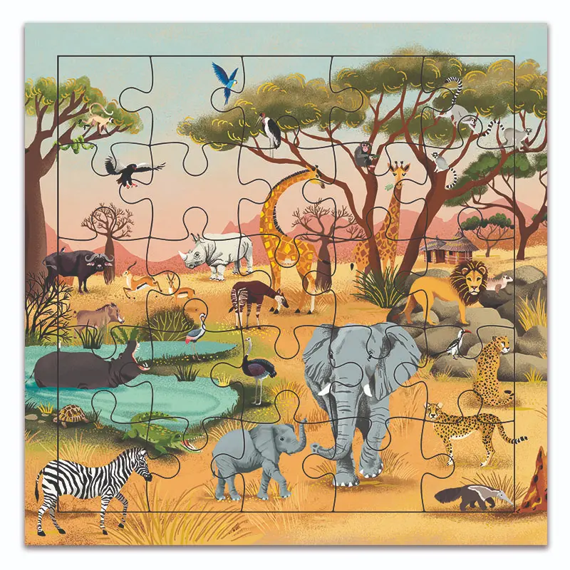 CARTE PUZZLE SAVANE