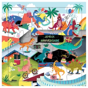 CARTE PUZZLE DINOS SKATEPARK