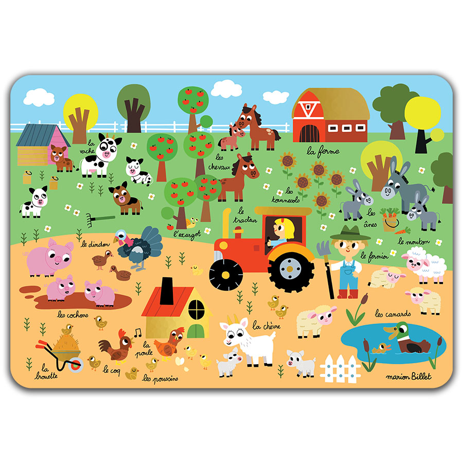SET DE TABLE LA FERME AUX ANIMAUX