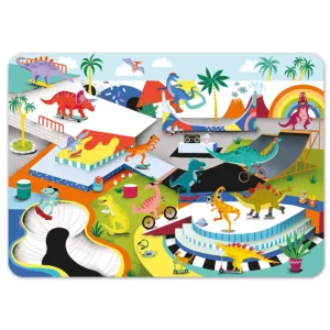 SET DE TABLE ET SOUS MAINS DINOS SKATEPARK