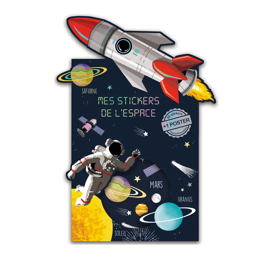 JEU STICKERS + POSTER MISSION COSMOS