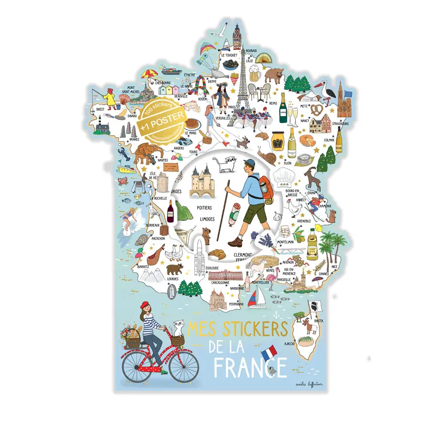 JEU STICKERS + POSTER LA FRANCE