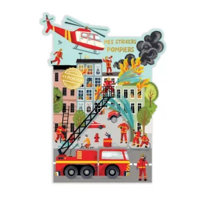 JEU STICKERS + POSTER LES POMPIERS