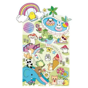JEU STICKERS + POSTER KAWAI