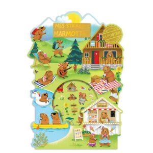 JEU STICKERS + POSTER MARMOTTES ÉTÉ