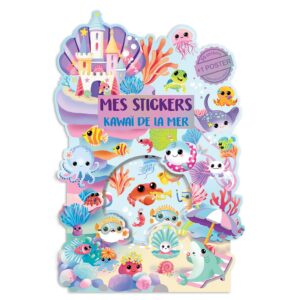 JEU STICKERS + POSTER KAWAII DE LA MER