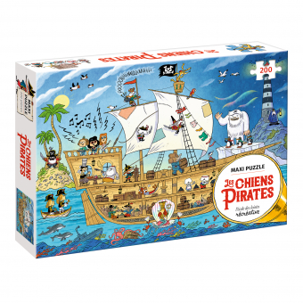 Puzzle 200 pièces Les chiens pirates - L'école des loisirs