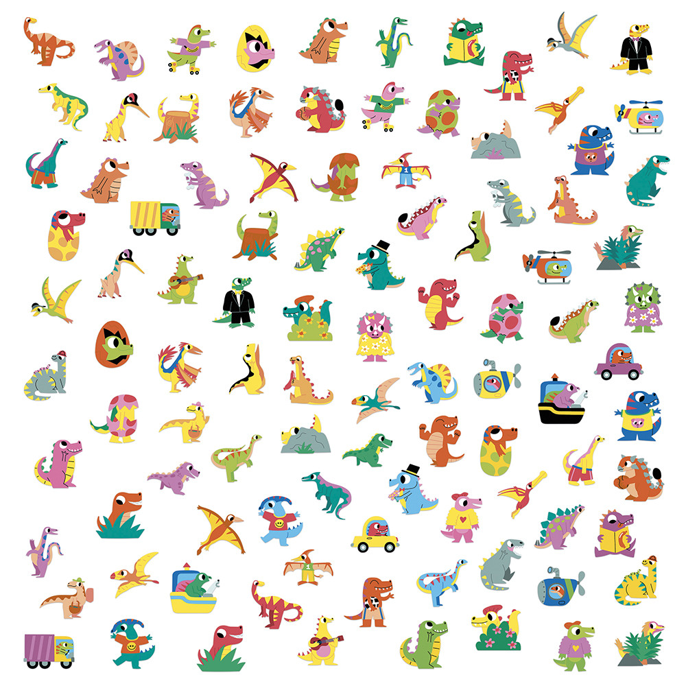 100 GOMMETTES - DINOSAURES - Janod – Image 3