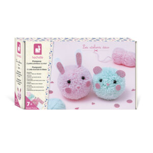 2 PETITS ANIMAUX POMPONS A CREER - Janod