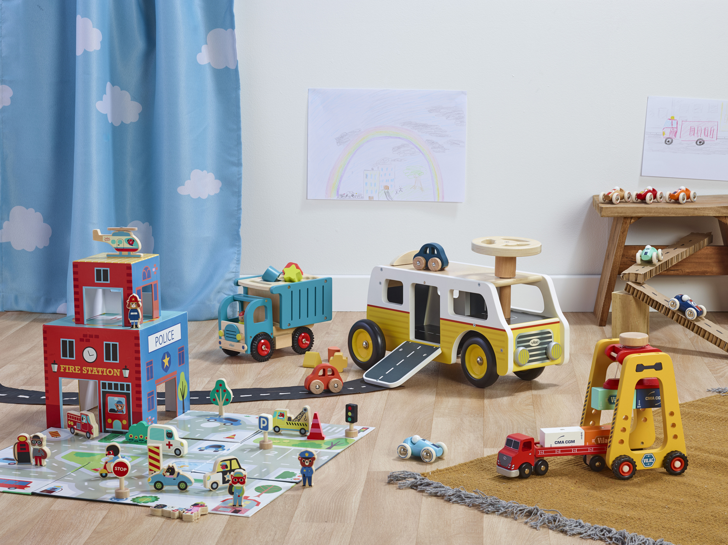 Porteur van garage + 2 voitures – Vilac – Image 3