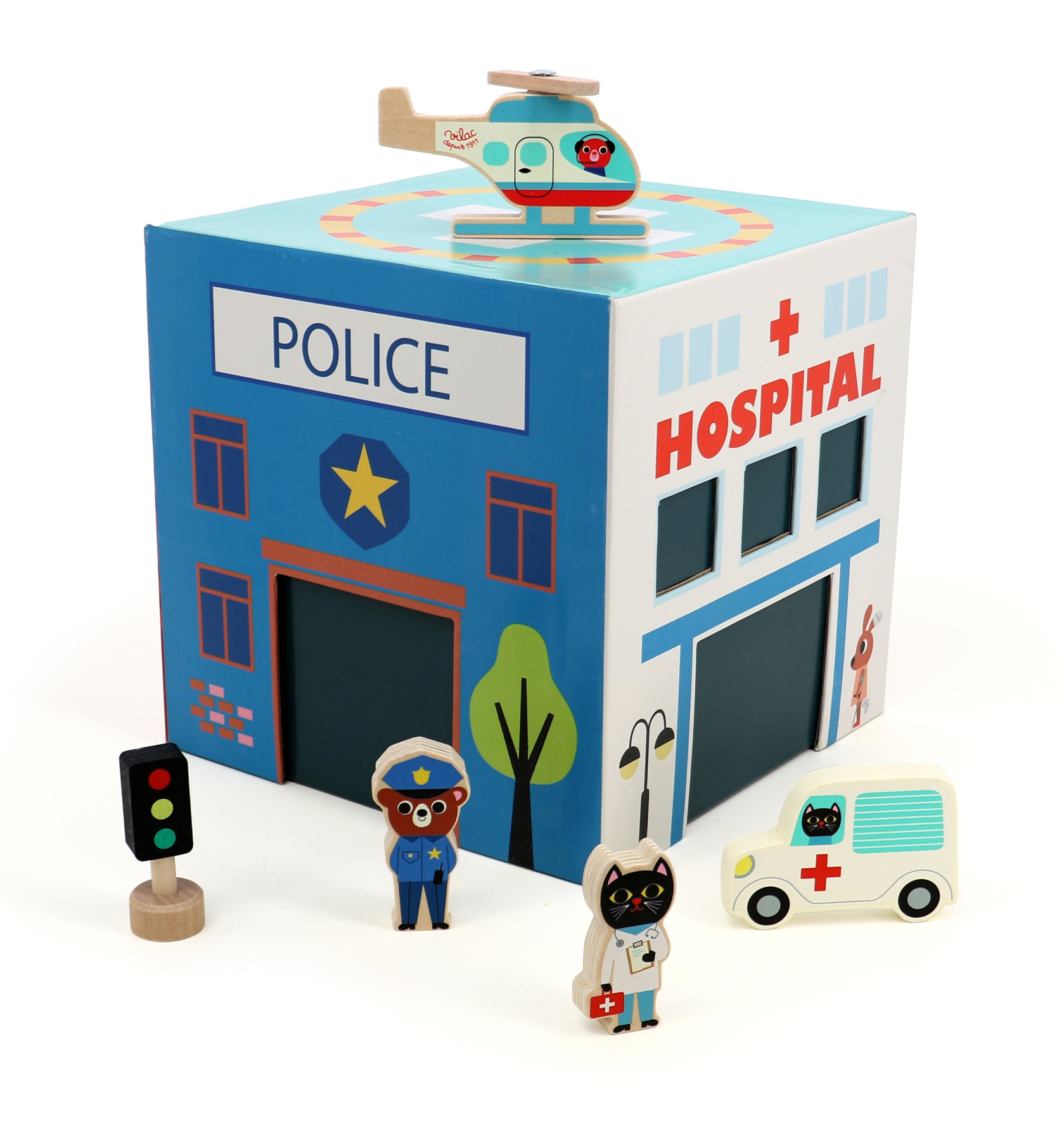 Cube pop'up - Les secours – Vilac – Image 2