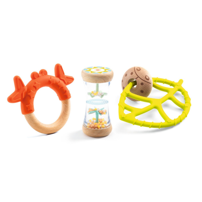 BabySet : hochet et deux anneaux de dentition - Djeco – Image 2