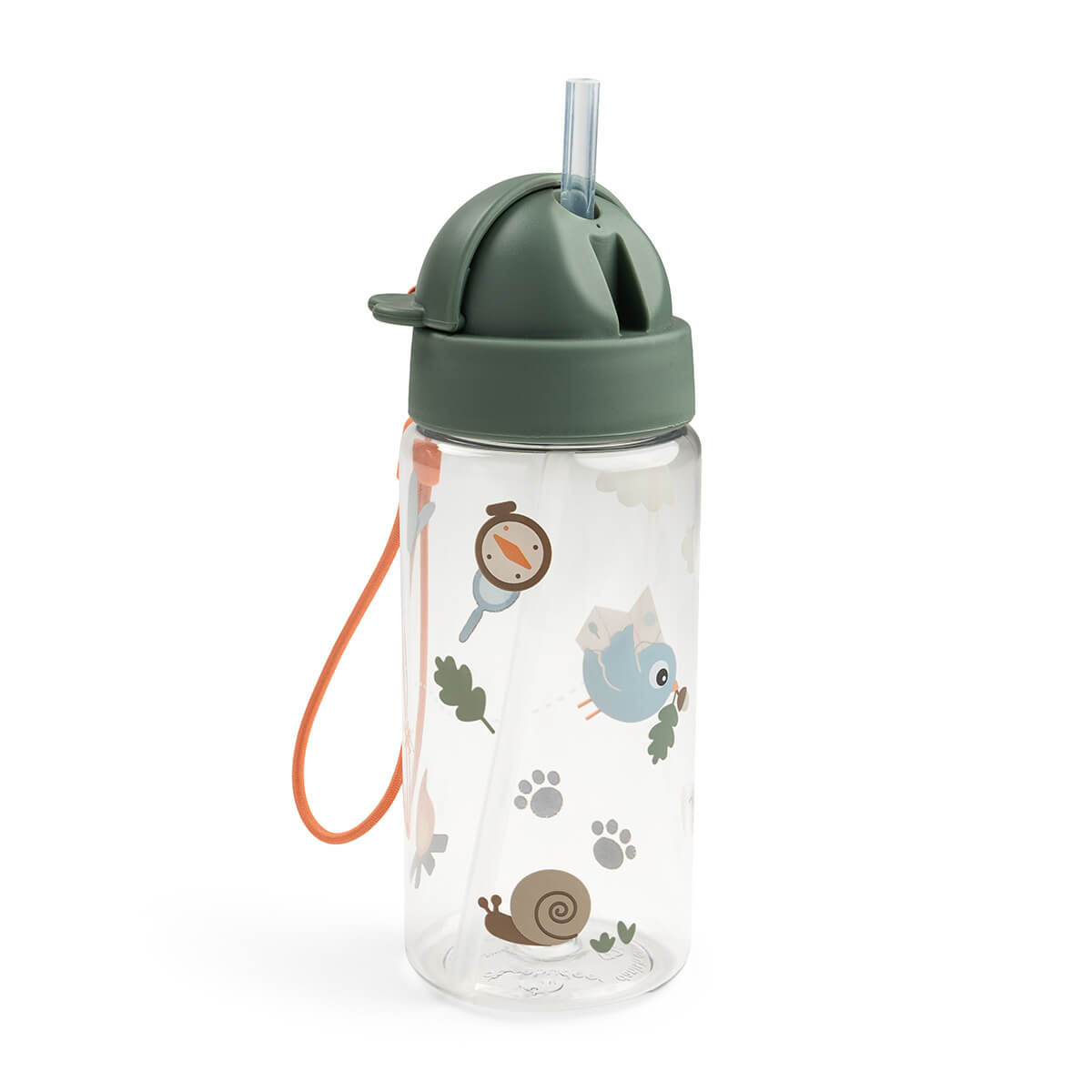 Gourde à paille Tiny trails vert 350 ml - Done by Deer