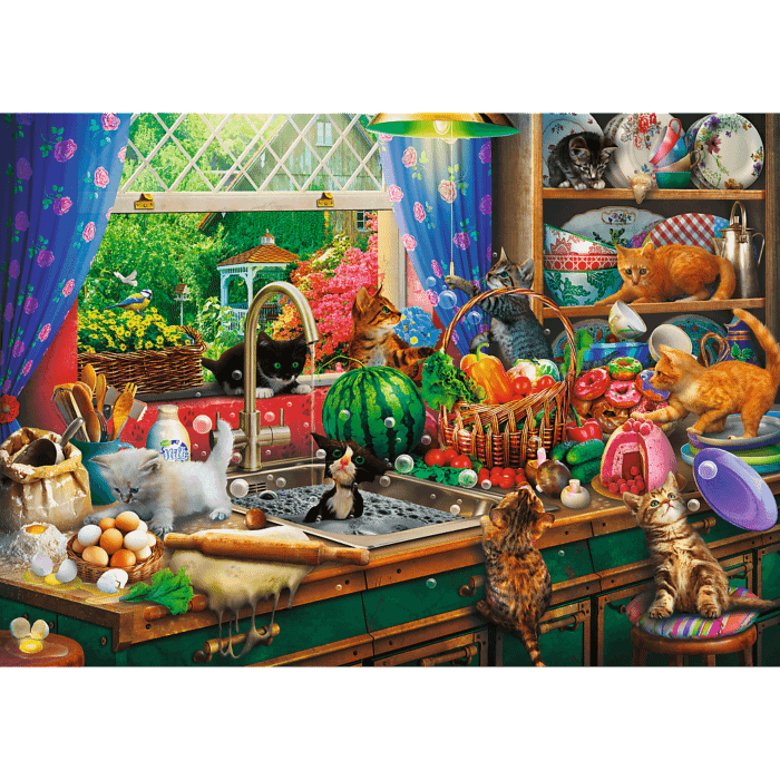 Puzzle 1000 pièces – Chats turbulents – Premium Plus – Trefl – Image 2