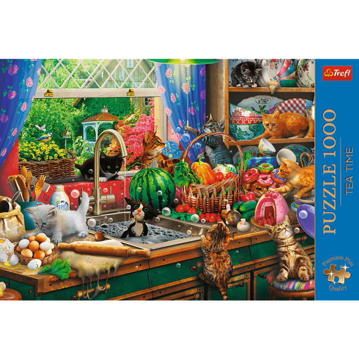 Puzzle 1000 pièces – Chats turbulents – Premium Plus – Trefl – Image 3