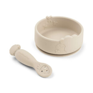 Set de repas d'apprentissage Stick&Stay - Sheepy - Sand - Done by Deer