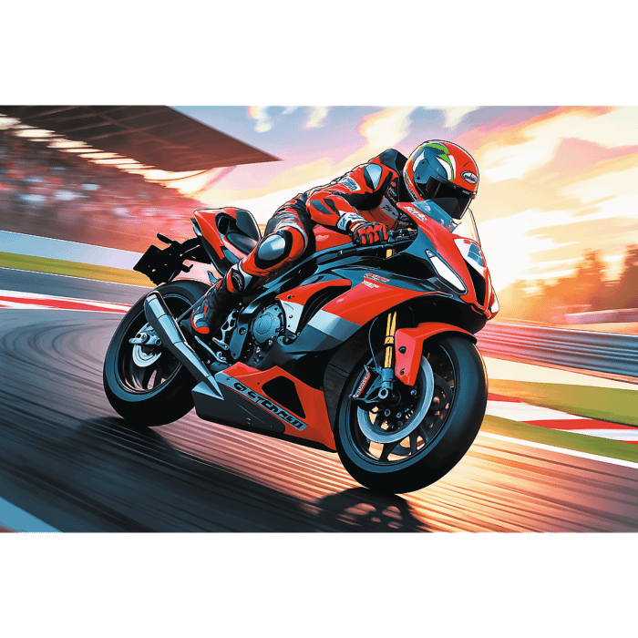 Puzzle 100 pièces – Moto sur circuit – Trefl – Image 2